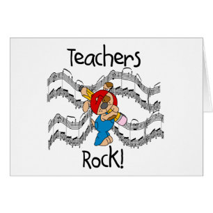 Cartão Filhote de cachorro com a rocha dos professores do