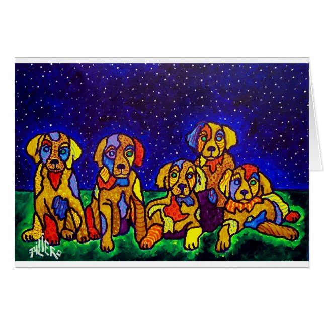 Cartão Filhote de cachorro da Dinamarca (Frente Horizontal)