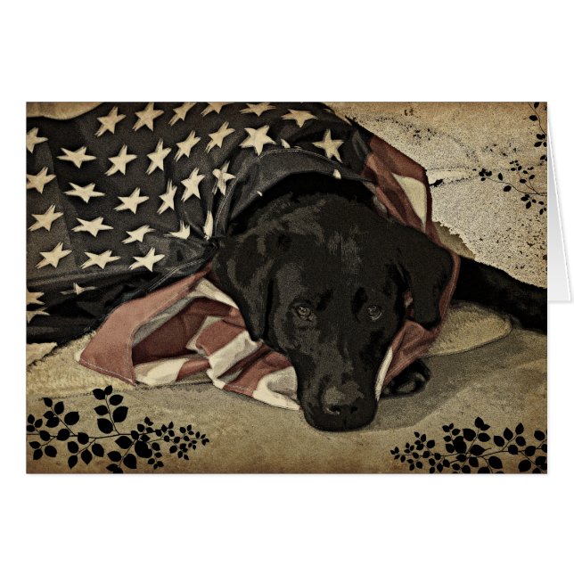 Cartão Filhote de cachorro de Labrador (Frente Horizontal)