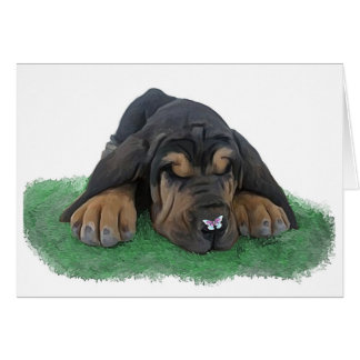 Cartão filhote de cachorro do bloodhound
