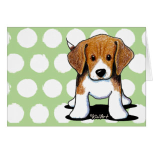 Cartão Filhote de cachorro do lebreiro de KiniArt