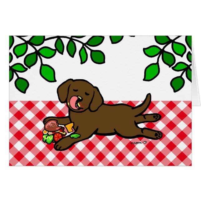 Cartão Filhote de cachorro inocente de Labrador do (Frente Horizontal)