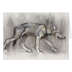 Cartão Filhote de cachorro magro