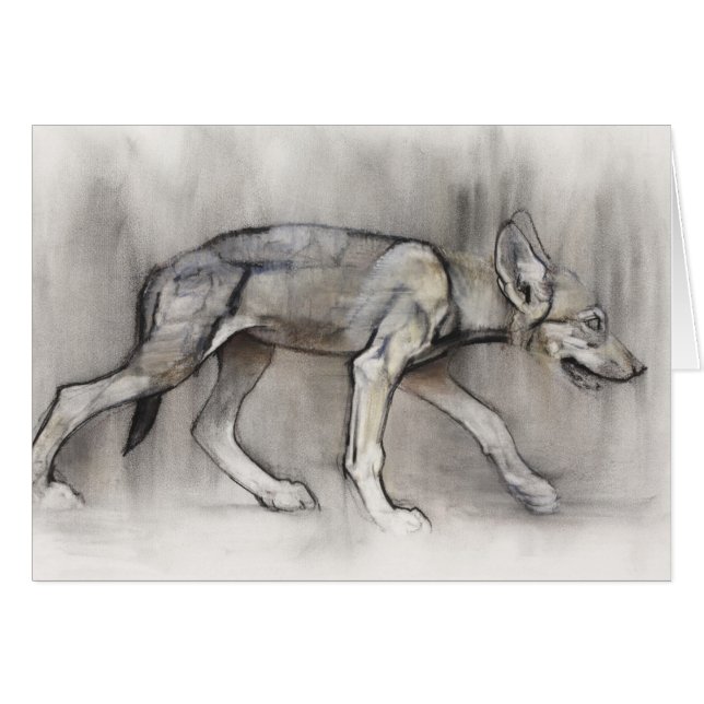 Cartão Filhote de cachorro magro (Frente Horizontal)