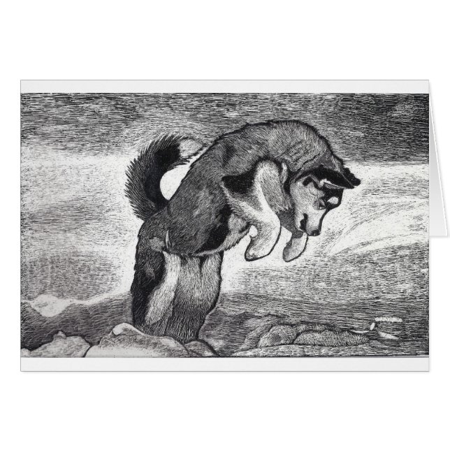 Cartão Filhote de cachorro ronco (Frente Horizontal)