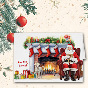 Cartão Filhote de Labrador Retriever de Natal Presente do