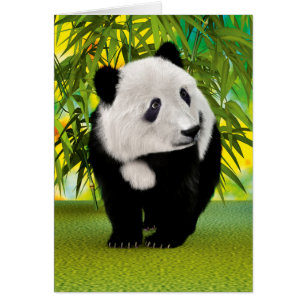 Cartão Filhote de Urso Panda