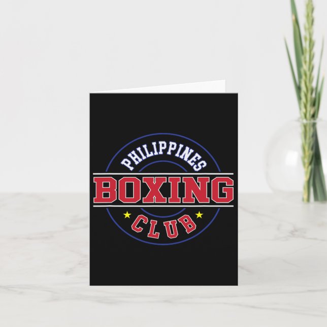 Cartão Filipinas Boxer Club Gym Boxer Filipino Pinoy P (Frente)