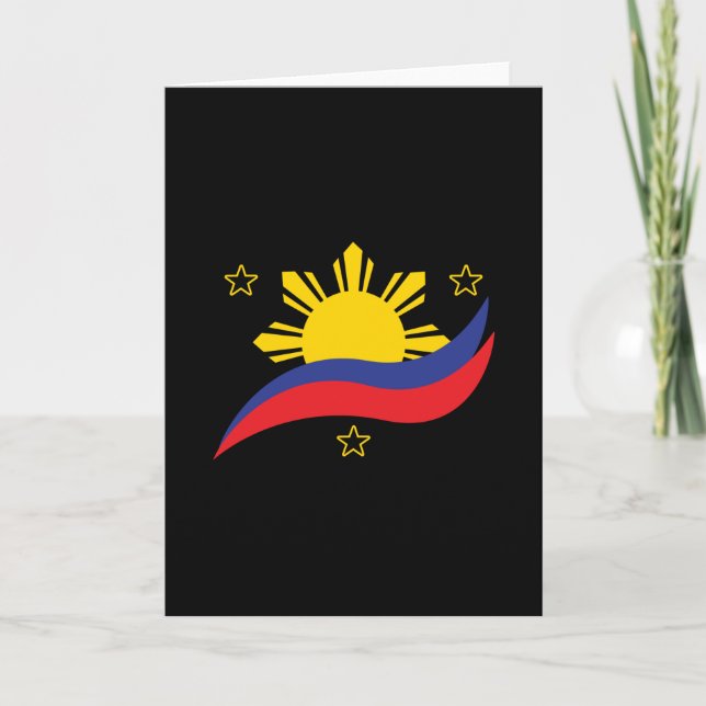 Cartão Filipinas: Filipino Pinoy Flag (Frente)