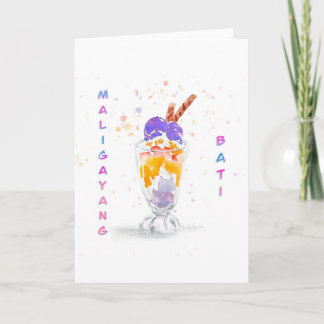 Cartão Filipino Halo Halo Aniversário