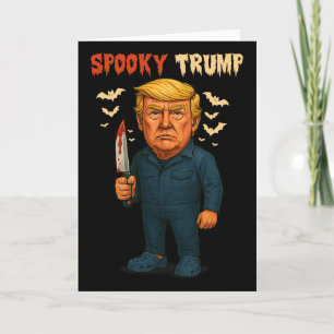 Cartão Filme Americano de Halloween de Terror Trump Assus