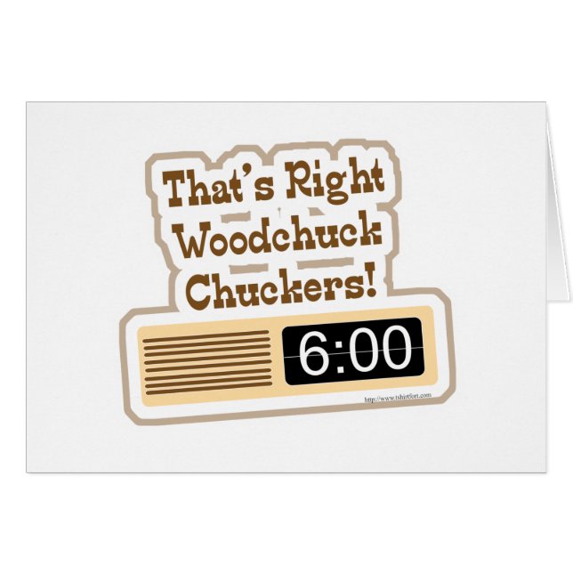 Cartão Filme de Groundhog (Frente Horizontal)