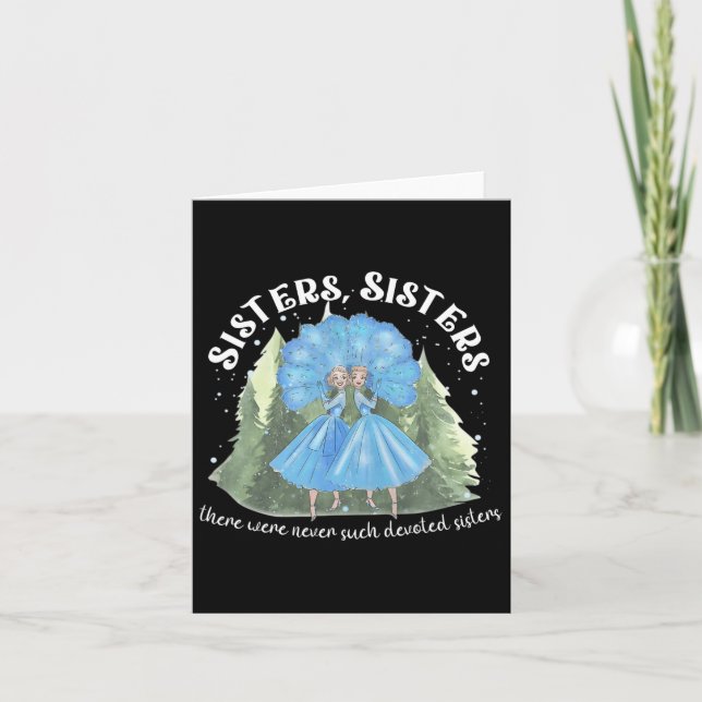 Cartão Filme de Natal Branco das Irmãs 1954 Neve Natal Ho (Frente)