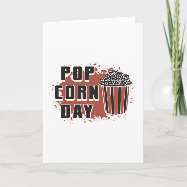Cartão Filme em cinema Popcorn Day Snack Pop Film Gift (Frente)