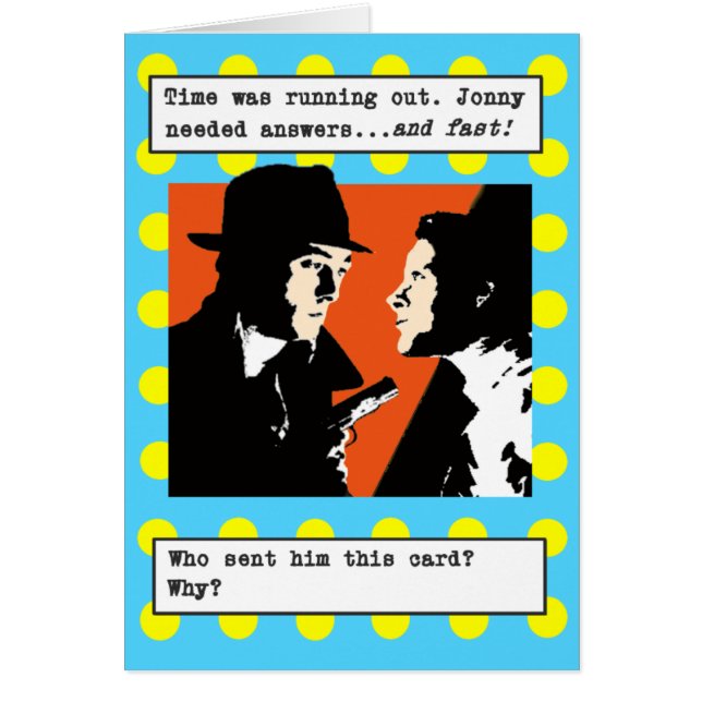 Cartão Filme Noir: Jonny (pop art) (Frente)