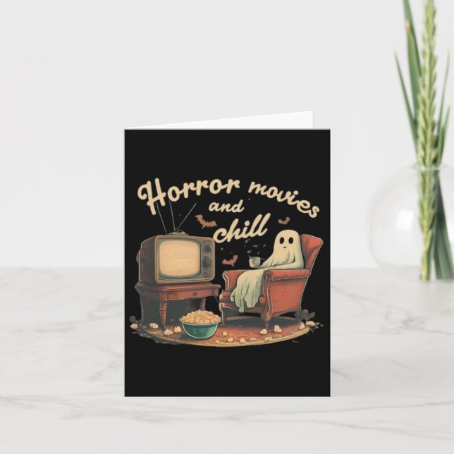 Cartão Filmes E Relaxar Fantasma  (Frente)