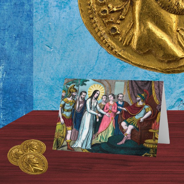 Cartão Filomena é julgada antes do Imperador Diocletiano (Criador carregado)