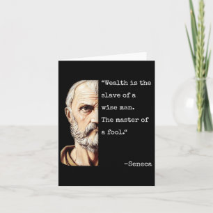 Cartão Filosofia do Seneca & Esteicismo Citação Sabed