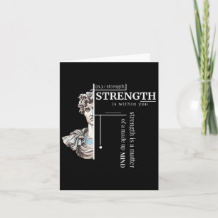 Cartão Filosofia Positiva de Disciplina Estática Stren