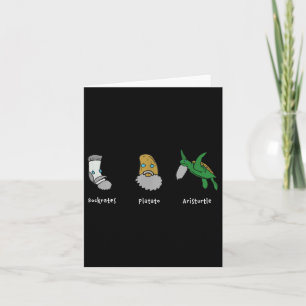 Cartão Filosofia Sócrates Plato Aristóteles Design para P