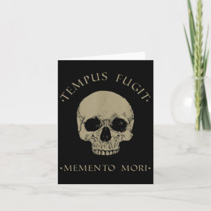 Cartão Filosofia Stoic Tempus Fugit Memento Mori Skull S