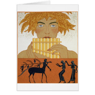 Cartão Filtre o gaiteiro, ilustração de "Les Mythes" por