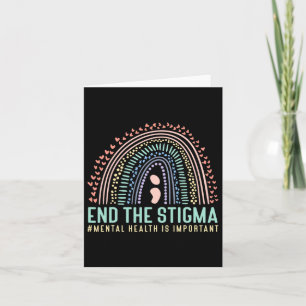 Cartão Fim A Saúde Mental Estigma É Importante O Arco-Íri