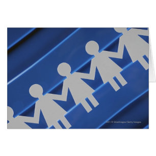 Cartão Fim-acima das bonecas chain de papel