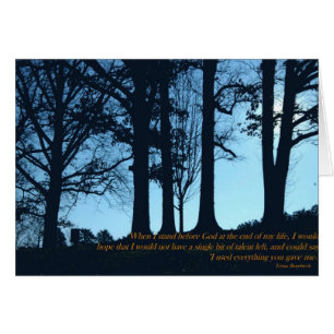 Cartão Fim de nossa vida