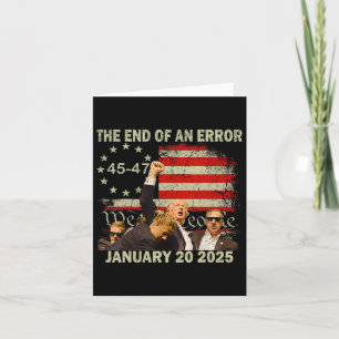Cartão Fim De Um Erro No Dia De Inauguração Do Trump 2025