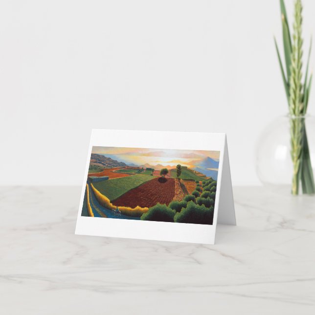 Cartão Fim do dia em Naxos (Frente)