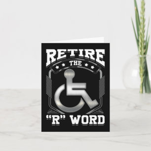 Cartão Fim do RWord Wheelhall Disabled Disability Awar
