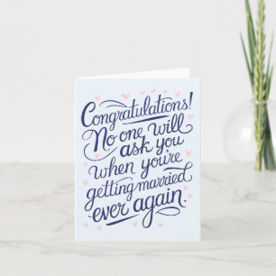 Cartão Finalmente Casando Casais Engraçados Casamento