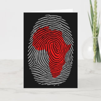 Cartão Fingerprint Mês da História Negra Afro Orgulho Afr
