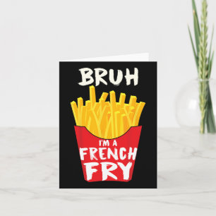 Cartão Fingir que sou francês Fry Engraçado Custo das Bru