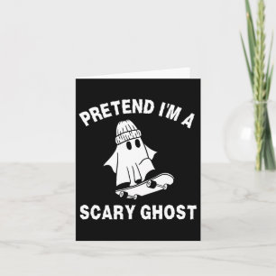 Cartão Fingir que sou um fantasma assustador de Halloween