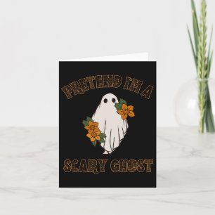 Cartão Fingir que sou um fantasma assustador de Halloween