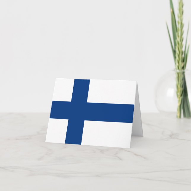 Cartão Finlândia (finlandês) Flag (Frente)
