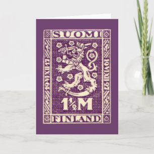 Cartão Finlândia Roxo Lion Card, SUOMI