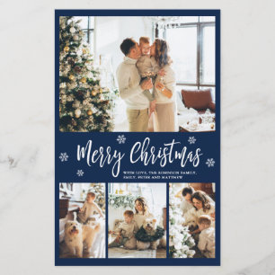 Cartão Fino de Natal para Colagem de Fotos do Mari