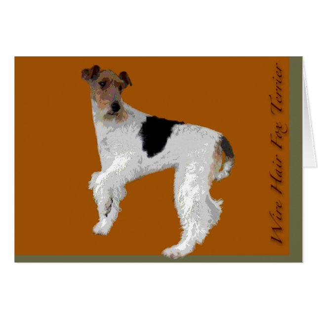 Cartão Fio Hair Fox Terrier (Frente horizontal)