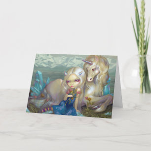 Cartão "Fiona and the Unicorn" Greeting Card