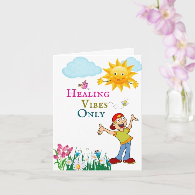 Cartão Fique bem logo (Orquídea)