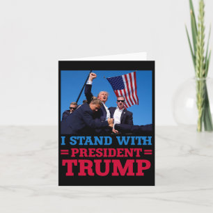 Cartão Fique Com O Presidente Trump Após O Tiro Em H