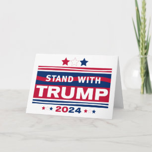 Cartão Fique com Trump~2024~MAGA