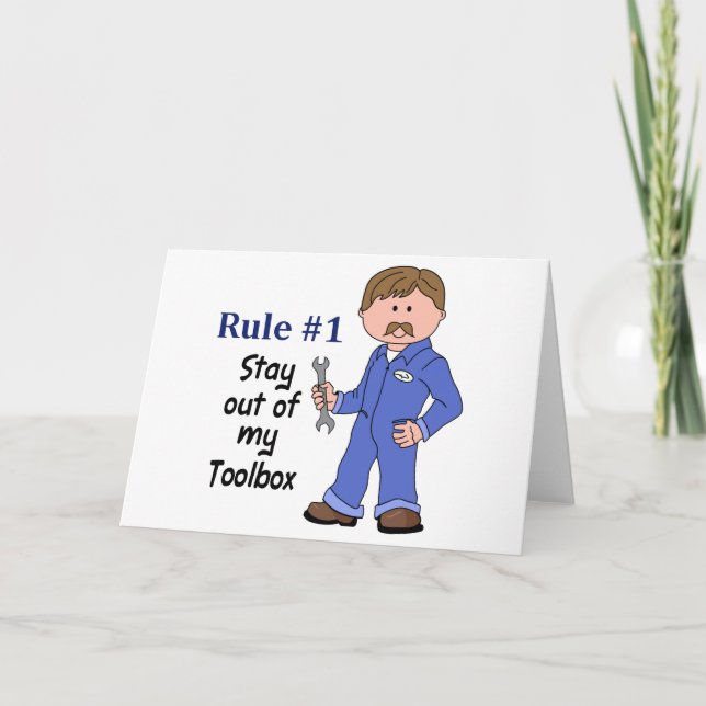 Cartão Fique fora da minha caixa de ferramentas (Frente)