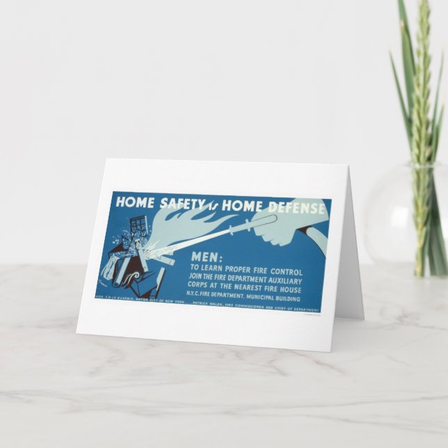 Cartão Fire Control Safety NYC 1942 WPA (Frente)