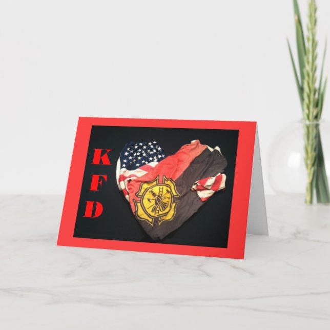 Cartão Fire department note card (Frente)