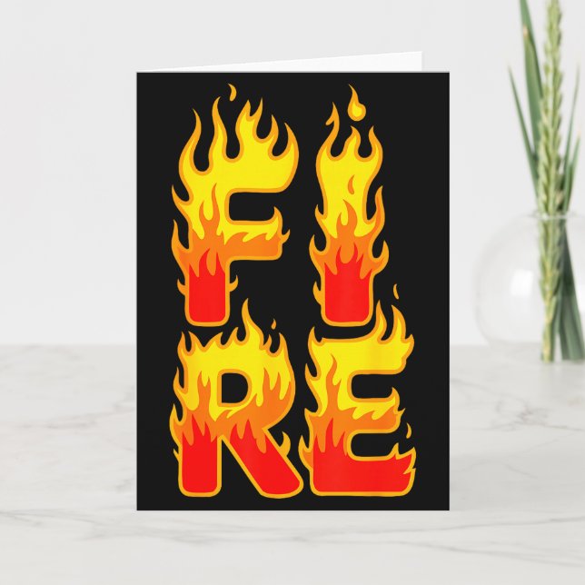 Cartão Fire Flame Shirt Adult Kids Men Women Fire And Ice (Frente)
