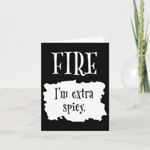 Cartão Fire Hot Packet Halloween Taco Eu sou Extra Spicy